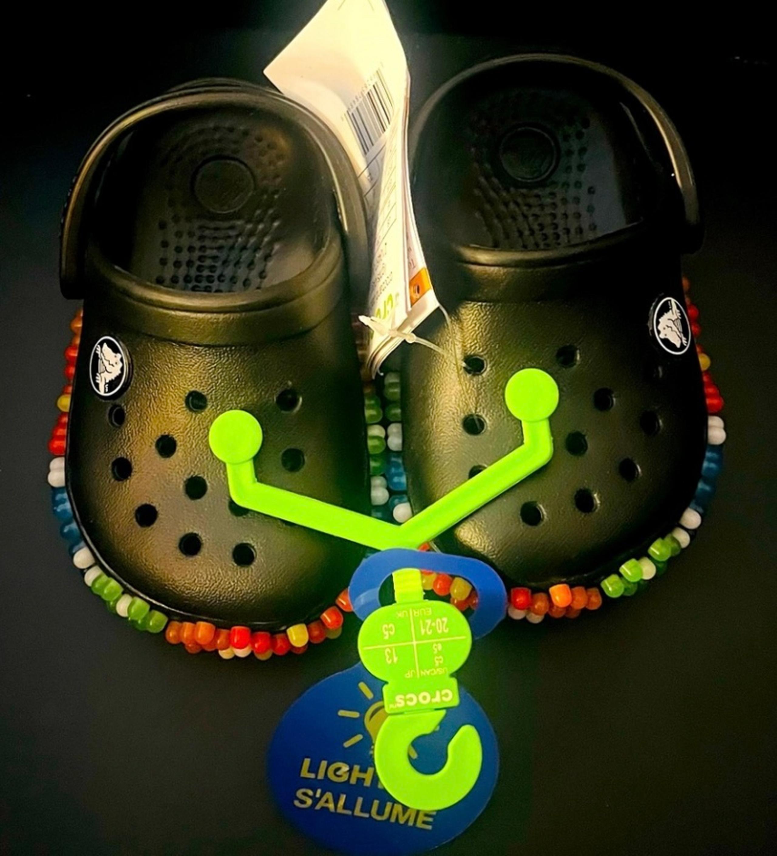 ✨NEW✨ ‘Crocband’ Lights Clog (Black), TD Size 5C. - Crocs