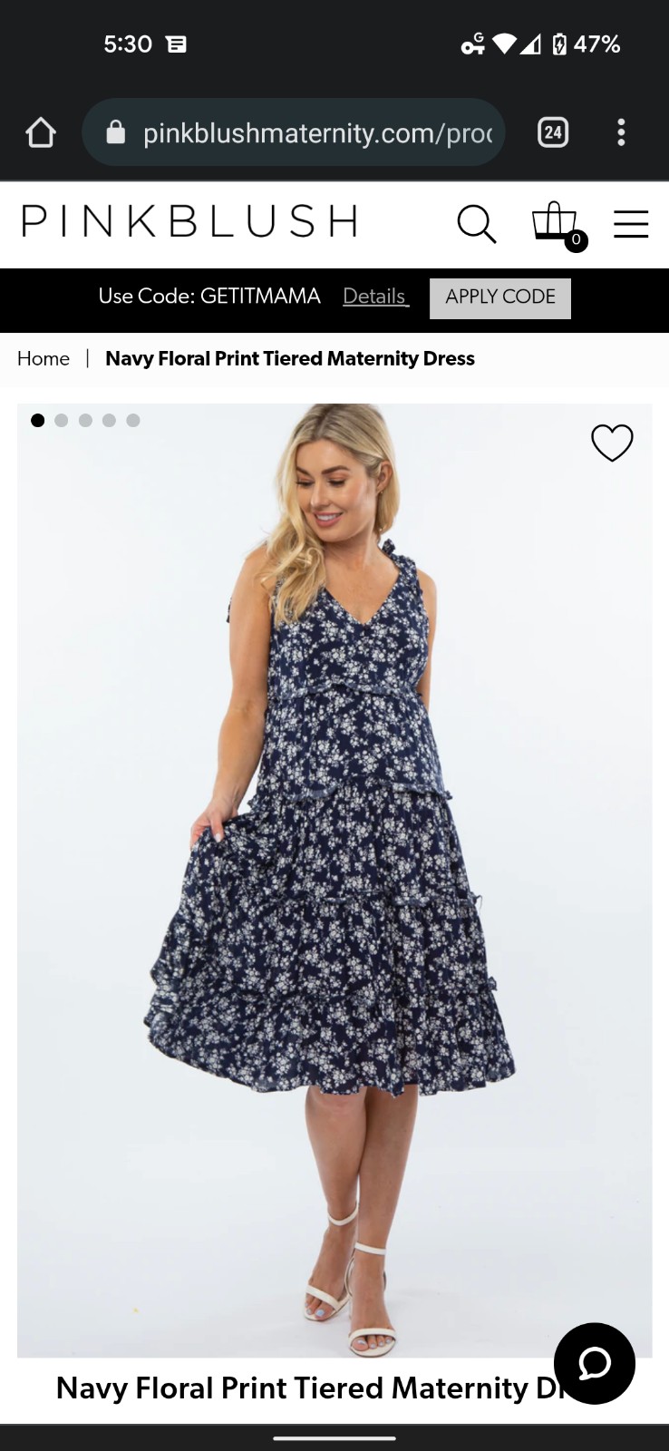 pinkblush maternity dress