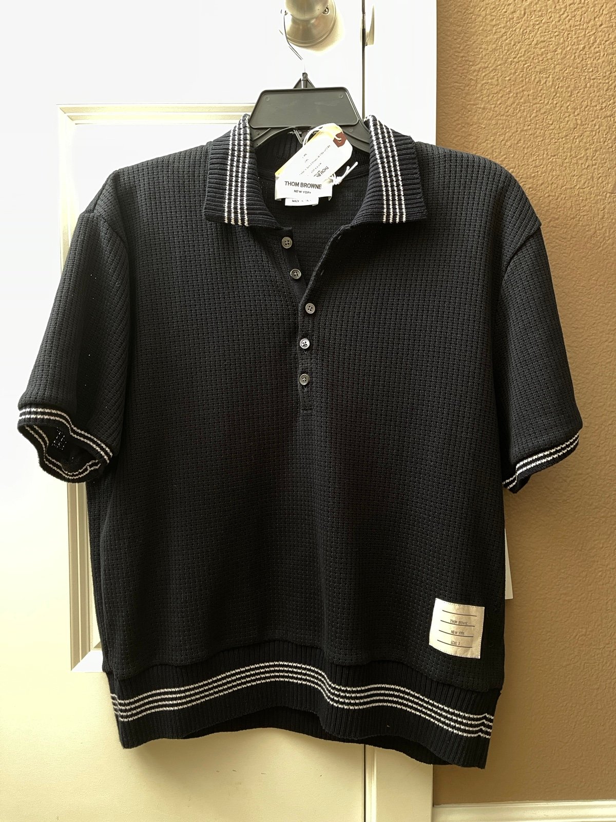 Thom Browne Tipped Polo Sweater
