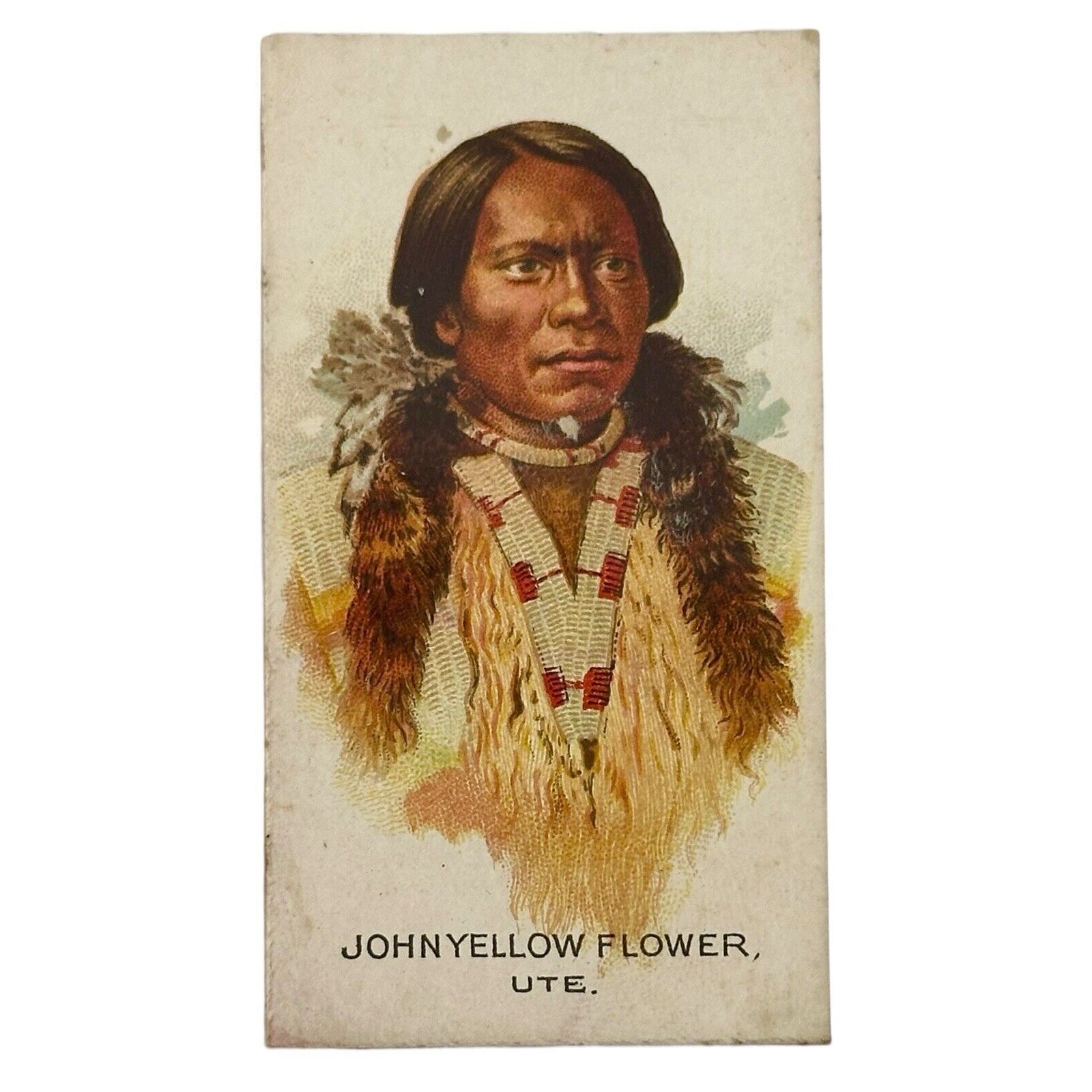 1888 N2 Allen & Ginter American Indian Chiefs Johnyellow Flower Tobacco Card