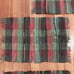 Set of 5 Vintage Rag Rug Style Placemats Navy Green Burgundy Homespun Woven