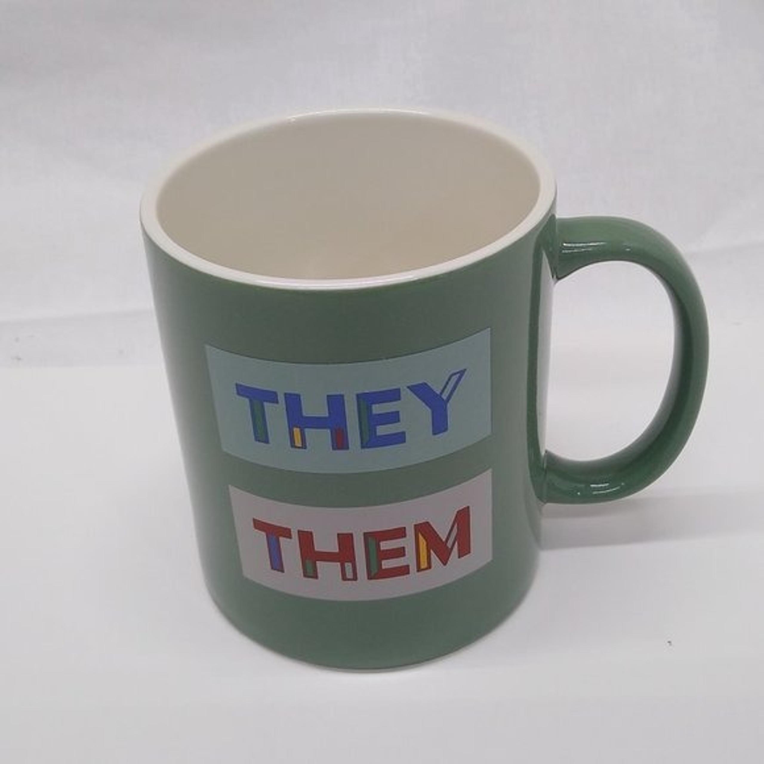 They / Them Room Essentials Stoneware Coffee Tea Cup Mug Blk Dishwasher Safe NWT