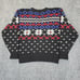 Vintage Eddie Bauer Wool Sweater Men's M Fair Isle Knit Winter Snowflake Design