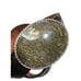 Vintage Gold and Silver Sparkle Buckle with Ornate Black Leather Belt