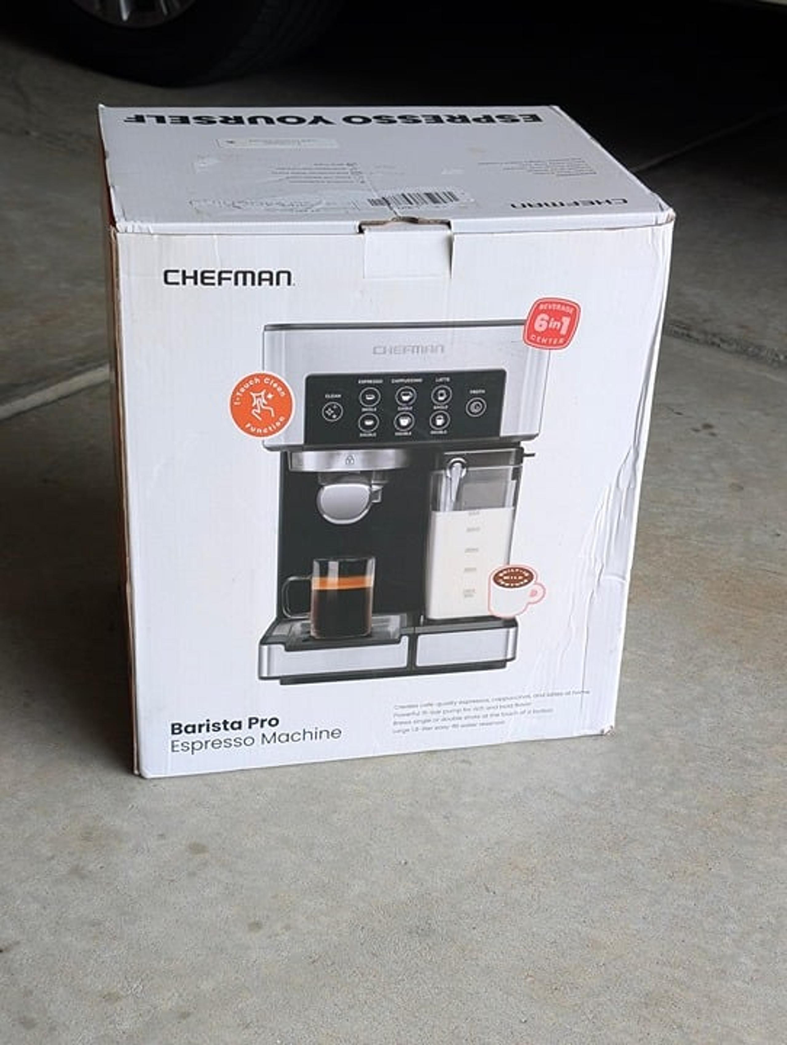 Chefman Barista Pro Espresso Machine with Built-In Milk Frother