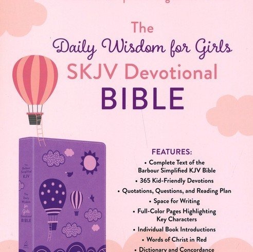 Daily Wisdom for Girls SKJV Devotional Bible--soft leather-look - Brand New