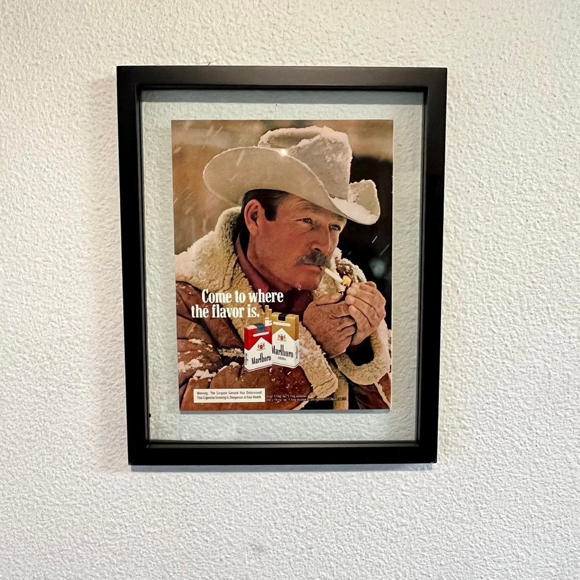 Original Vintage Print Ad 8.5x11 Marlboro. Framed