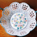 Maitland Smith - Porcelain Floral Pierced Design & Double Handled Basket