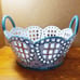 Maitland Smith - Porcelain Floral Pierced Design & Double Handled Basket