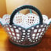 Maitland Smith - Porcelain Floral Pierced Design & Double Handled Basket