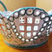 Maitland Smith - Porcelain Floral Pierced Design & Double Handled Basket