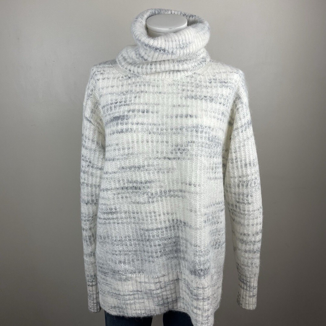 EVERLANE S Alpaca Wool Blend Mark Knit Turtleneck Cozy Chunky Knit Sweater