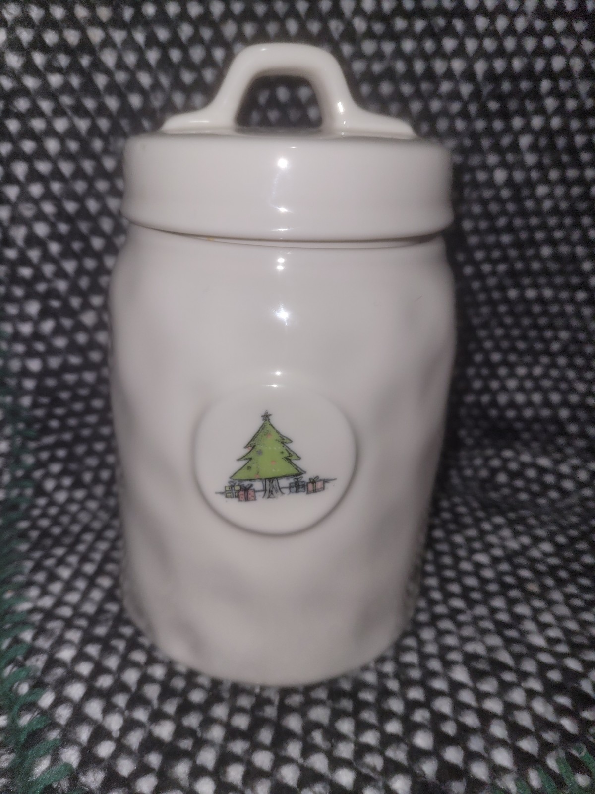 Rae Dunn Christmas Tree Canister