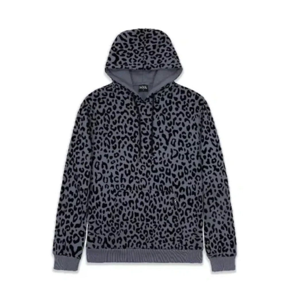 Von Dutch Dirty Blue Cheetah Print Hoodie Size Medium NWT