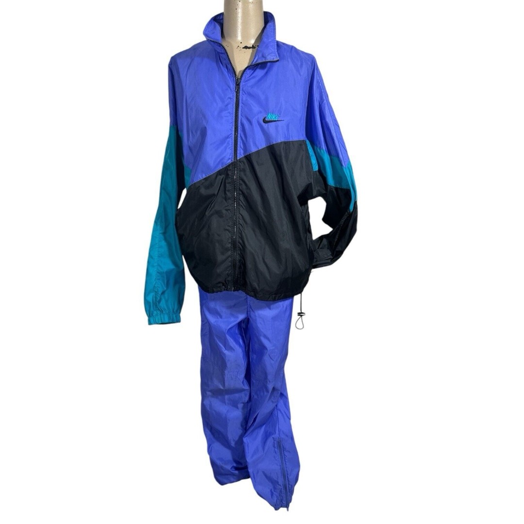VTG 80’s Nike Track Running Suit Jacket Pants Warm Up