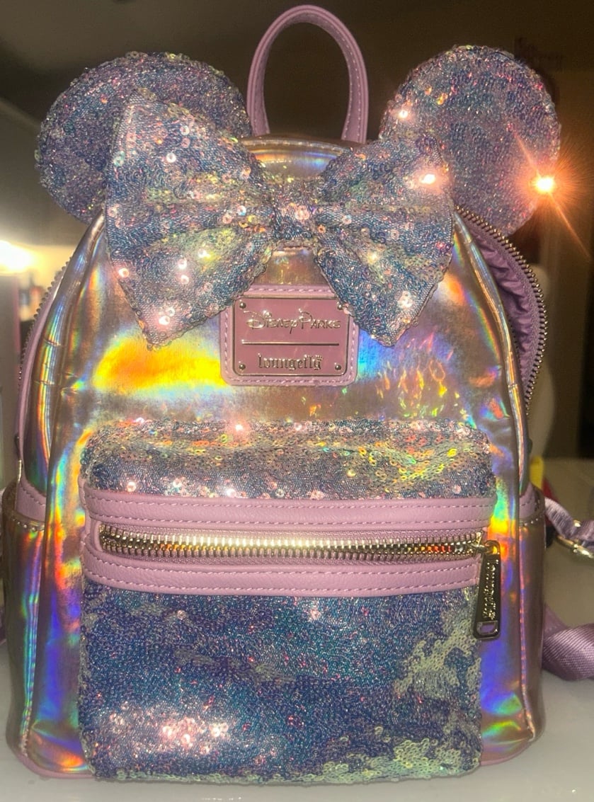 Disney World 50th Anniversary Minnie Mouse EARidescent Loungefly Backpack