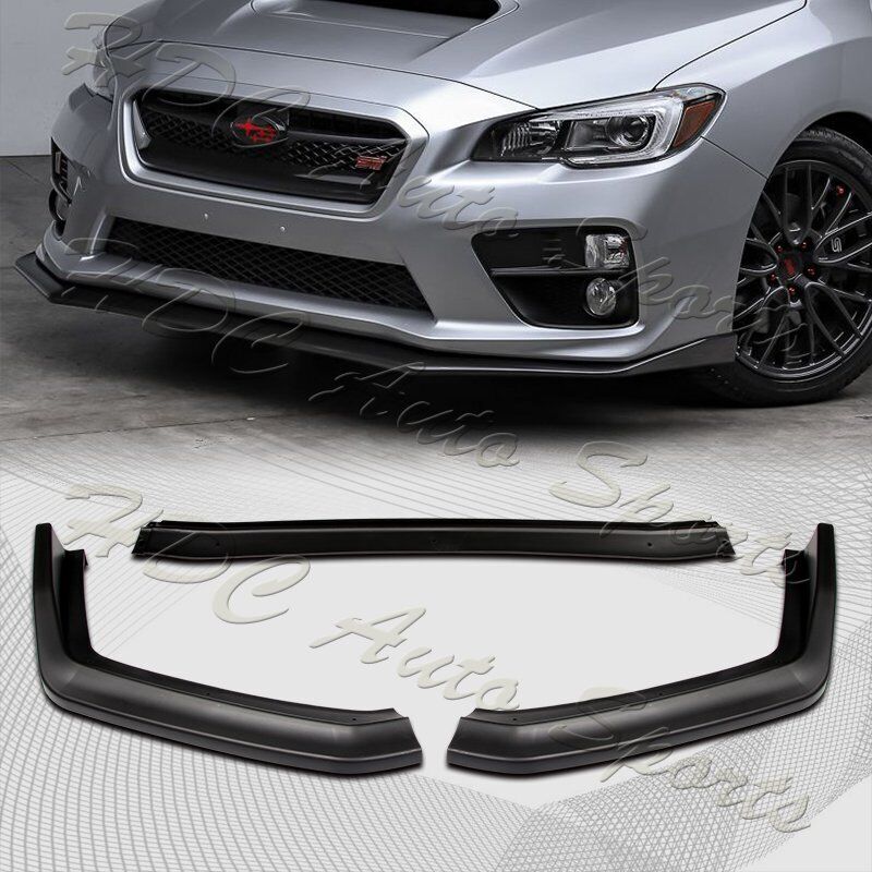 For 2015-2021 Subaru WRX STi CS-Style Matt Black Front Bumper Body Spoiler Lip