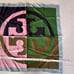 NWT - Tory Burch Color Block Logo Silk Neckerchief scarf.