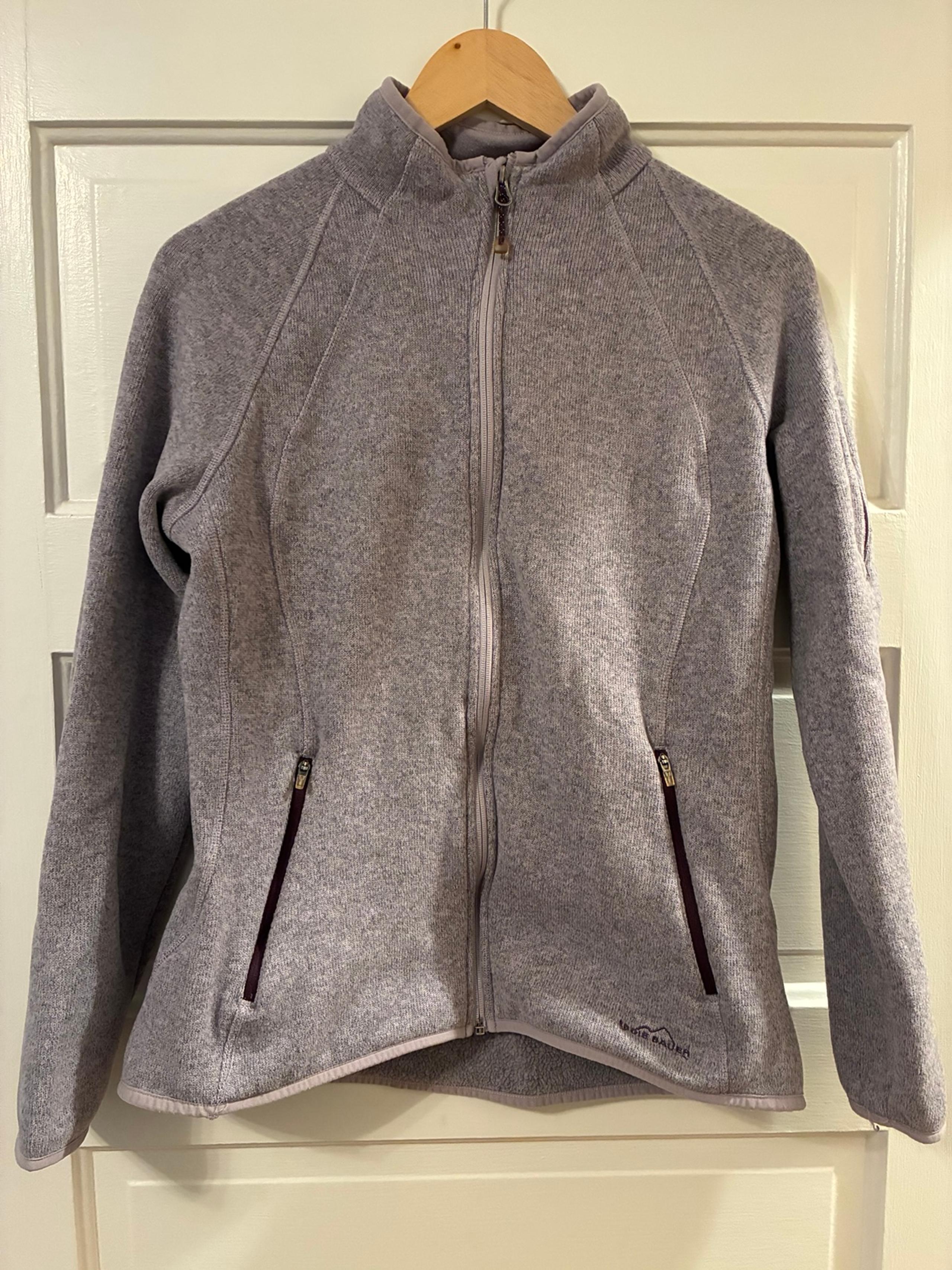 Eddie Bauer Women's Lilac Full Zip Fleece Jacket Size XL