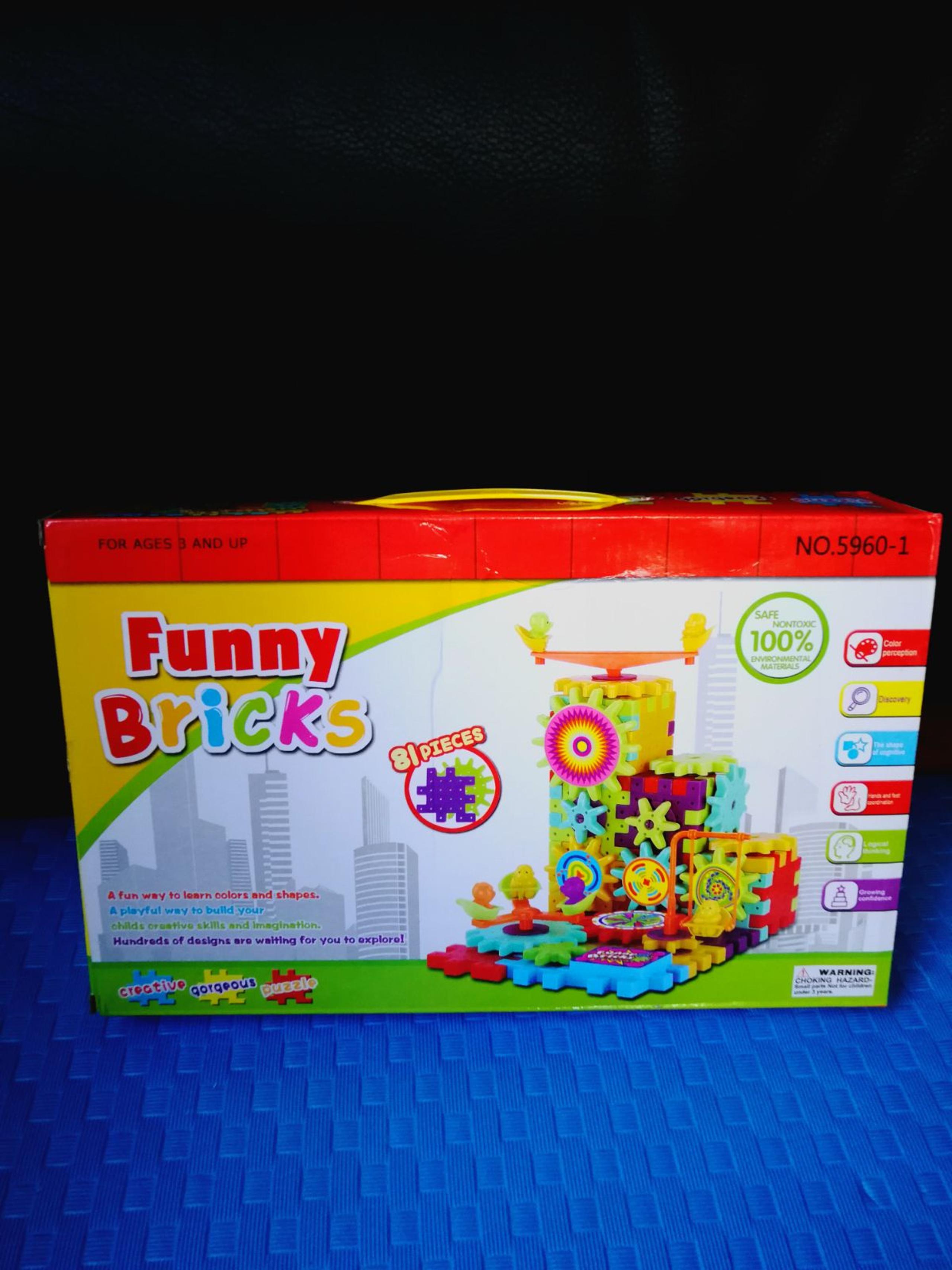 81pcs motorized bricks puzzles blocks