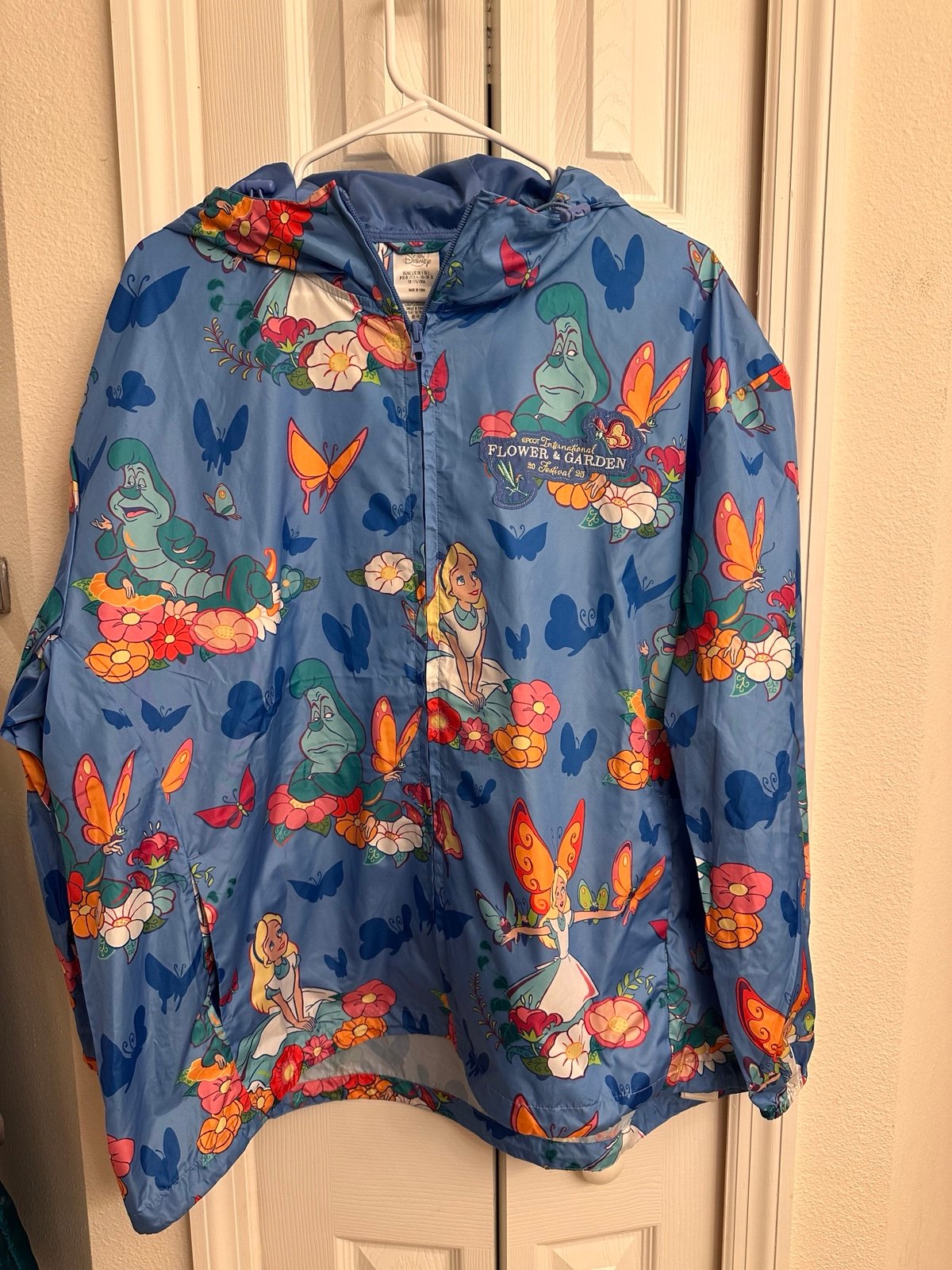 Disney Epcot flower & garden festival 2025 Alice Wonderland Parka Windbreaker L