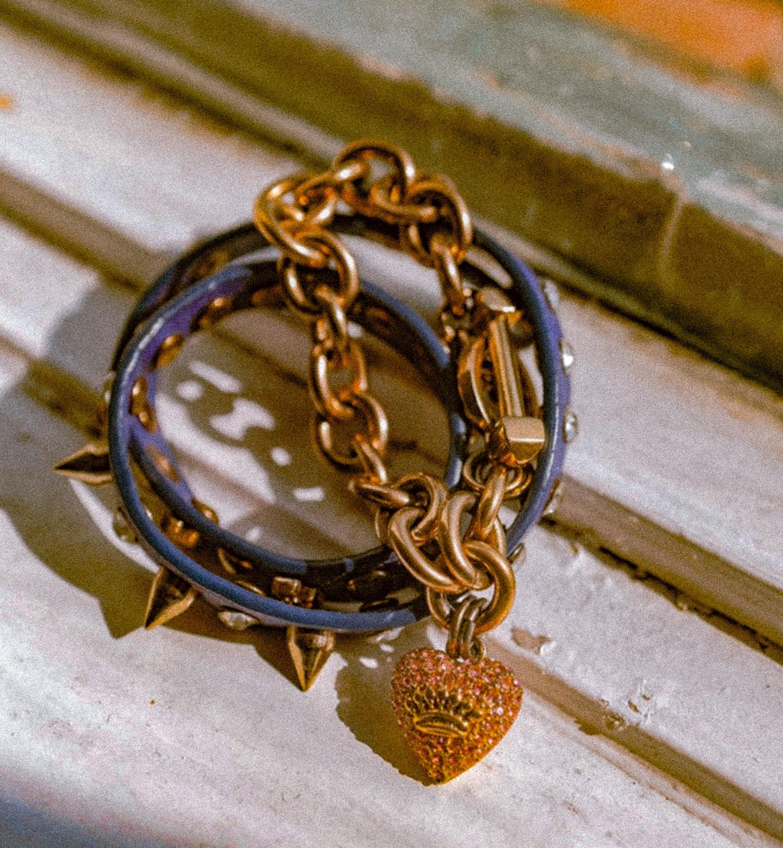 Buckle Studded Skull Wrap Bracelet