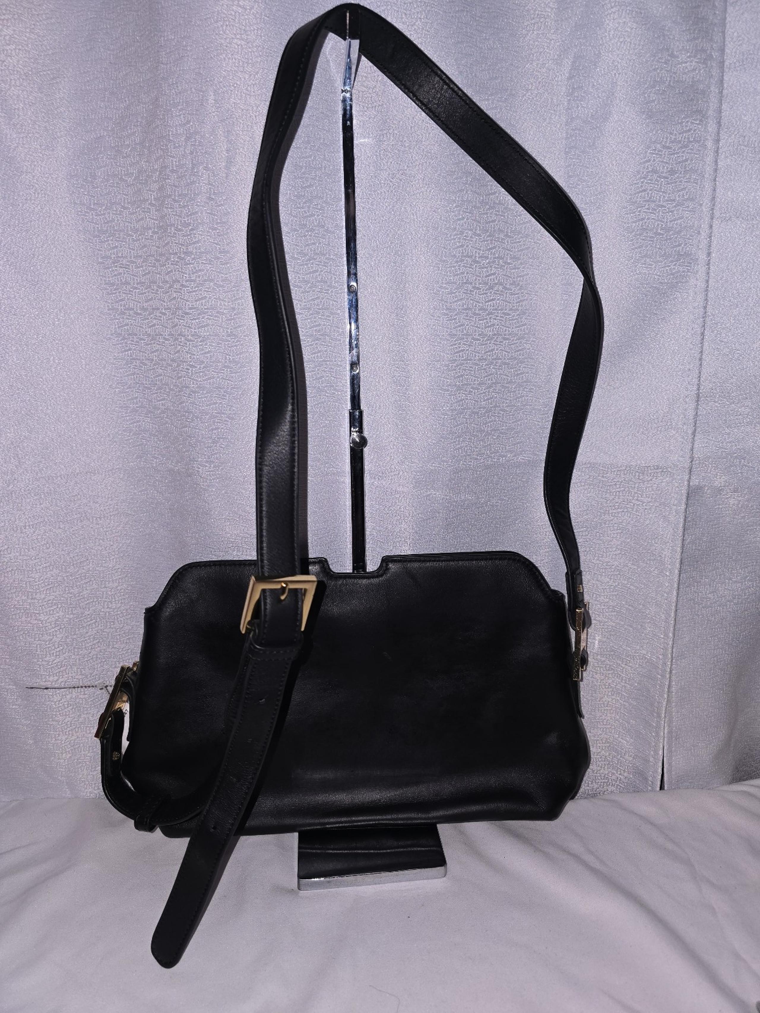 India Hicks GENUINE LEATHER CROSSBODY BLACK BAG