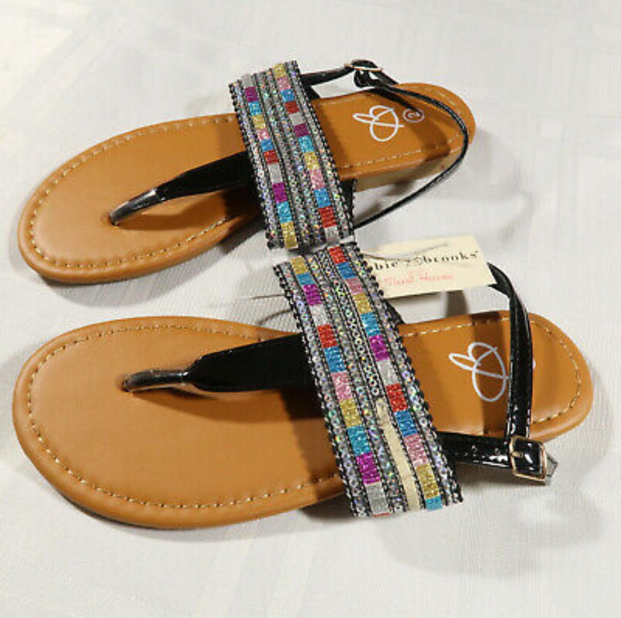 -"NEW BOBBIE BROOKS GIRL SANDALS SIZE 13
