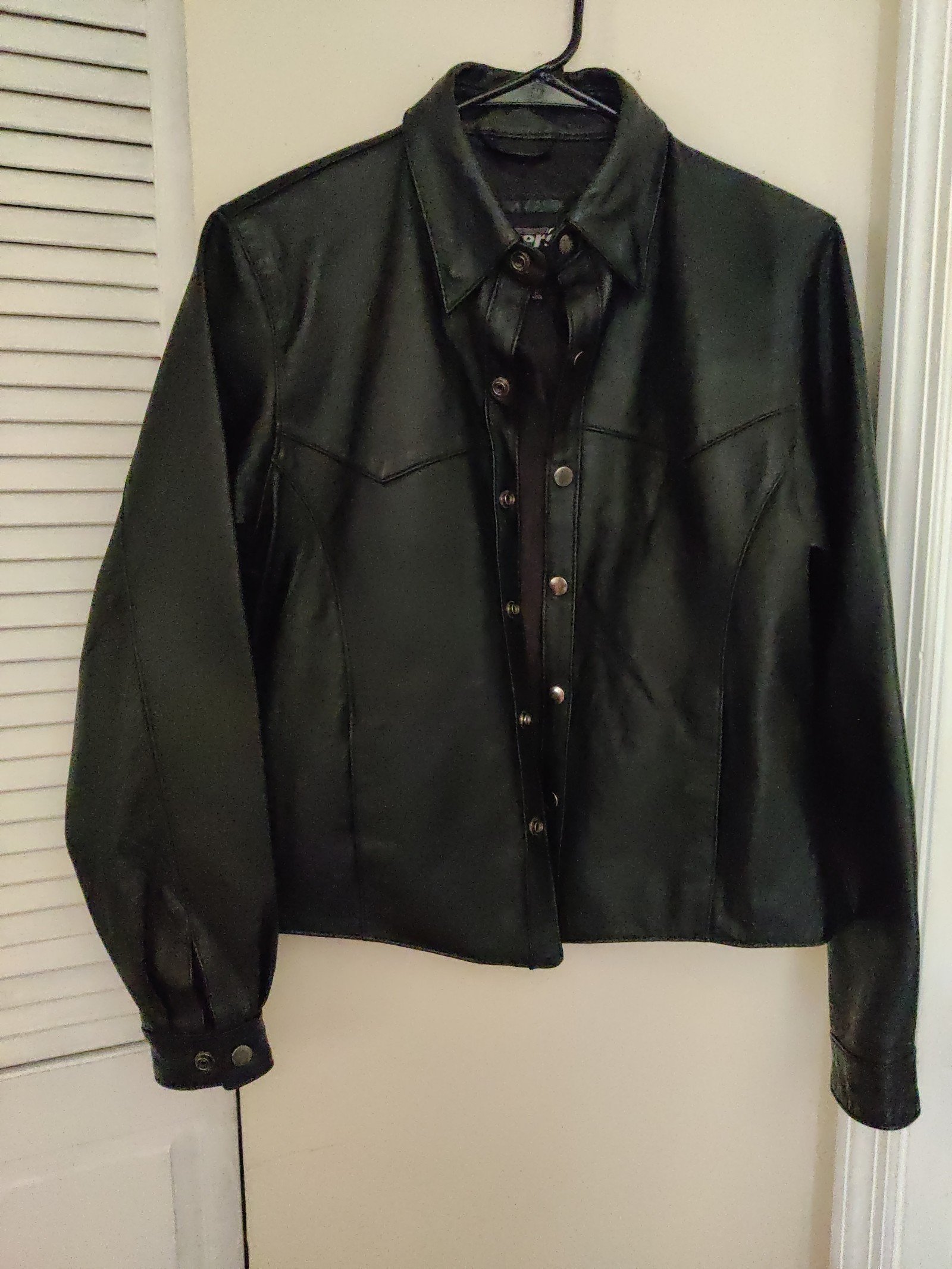 Vintage bikers club women's genuine leather Jacket Y2K