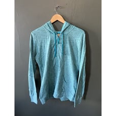 Lucy Womens Blue 1/2 Zip Athletic Pullover Hoodie Size Large NEW