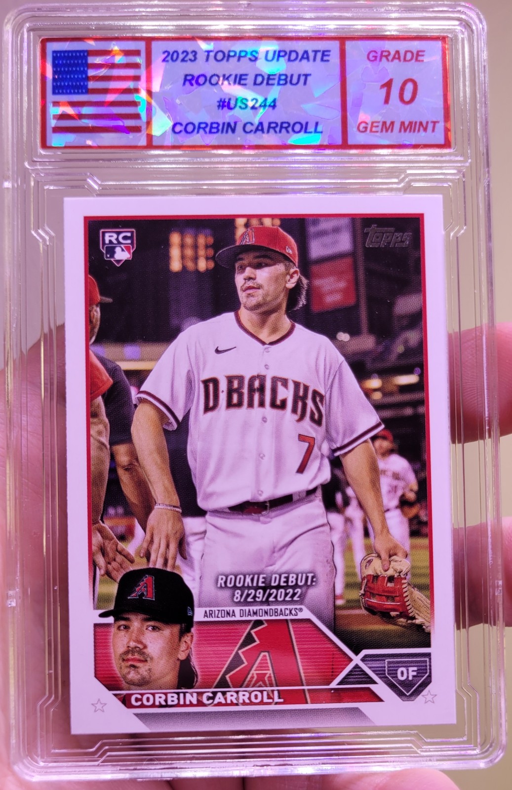 Corbin Carroll 2023 Topps Update Rookie Debut #US244 MVG 10 On All 4 Subgrades