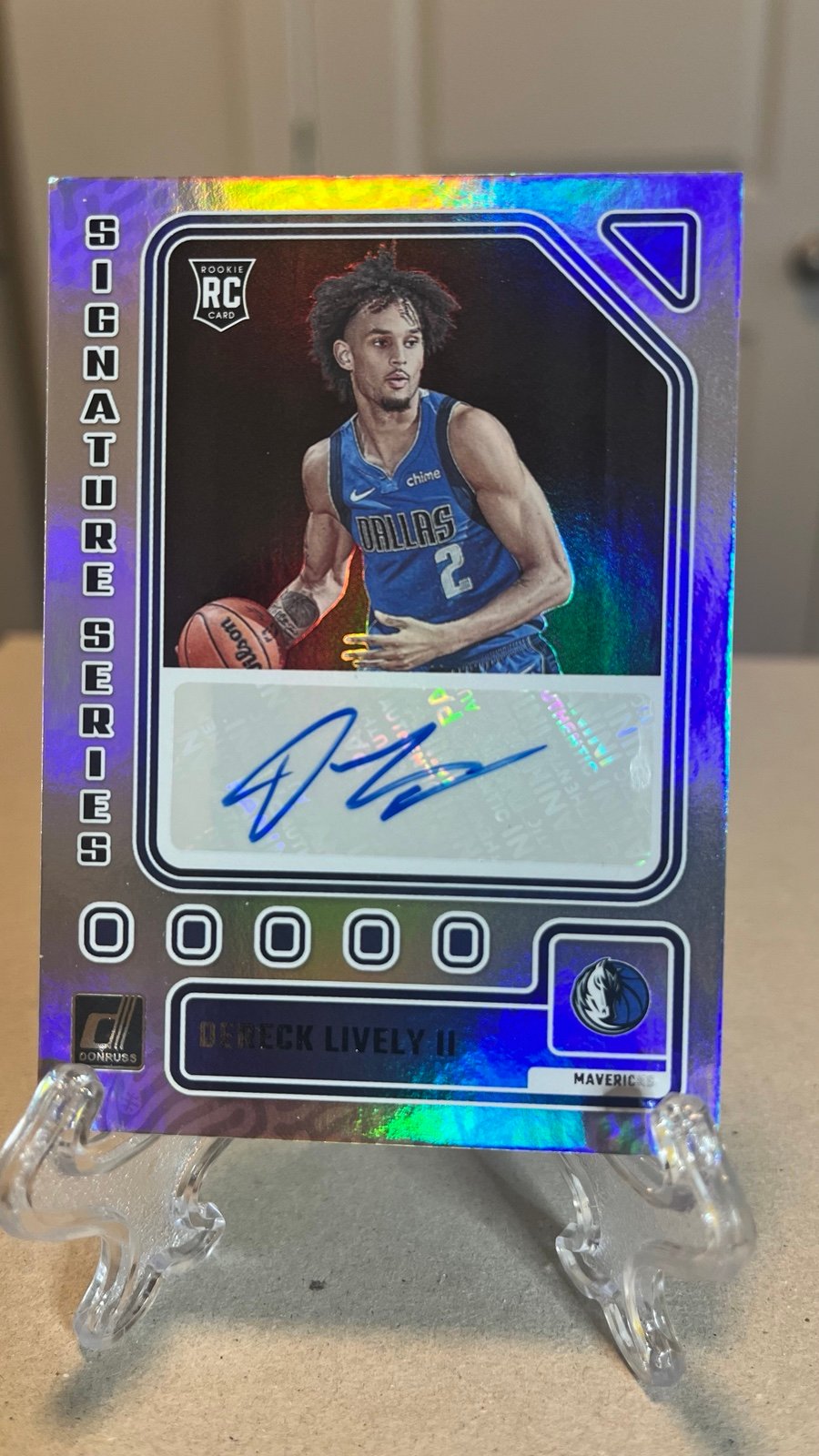 Auto Derek lively the second basketball card