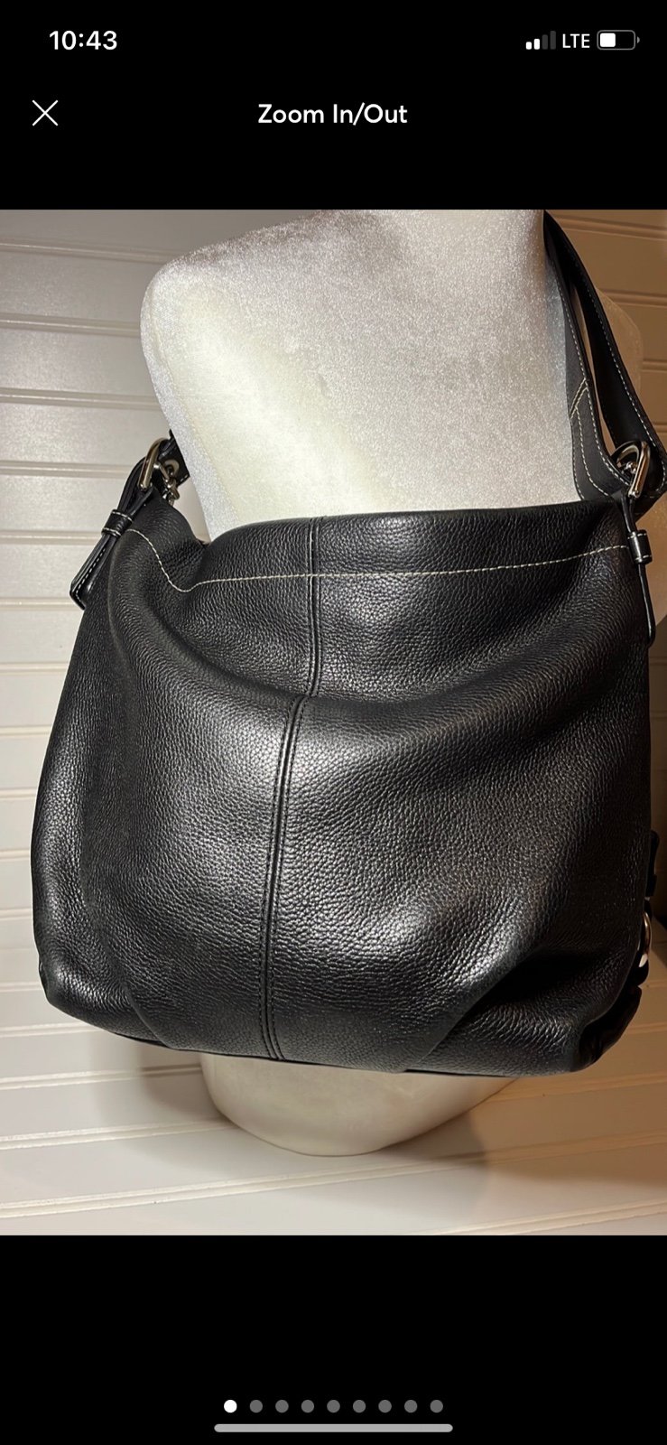Coach Brass/Black Smooth Leather Satchel