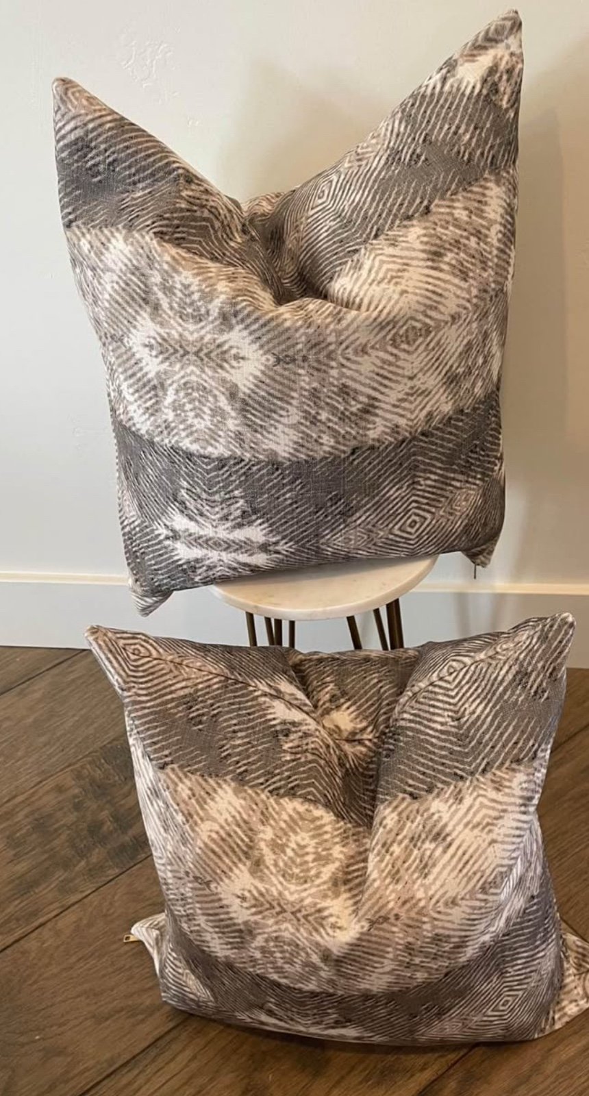 Set of 2 20x20 pillow covers in modern southwestern style