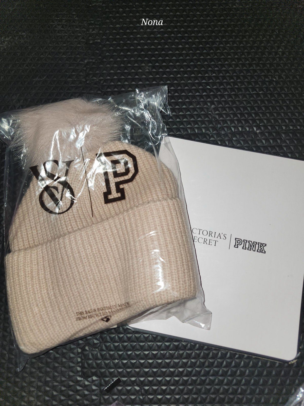 Victoria Secret Bling Patch Beanie NWT