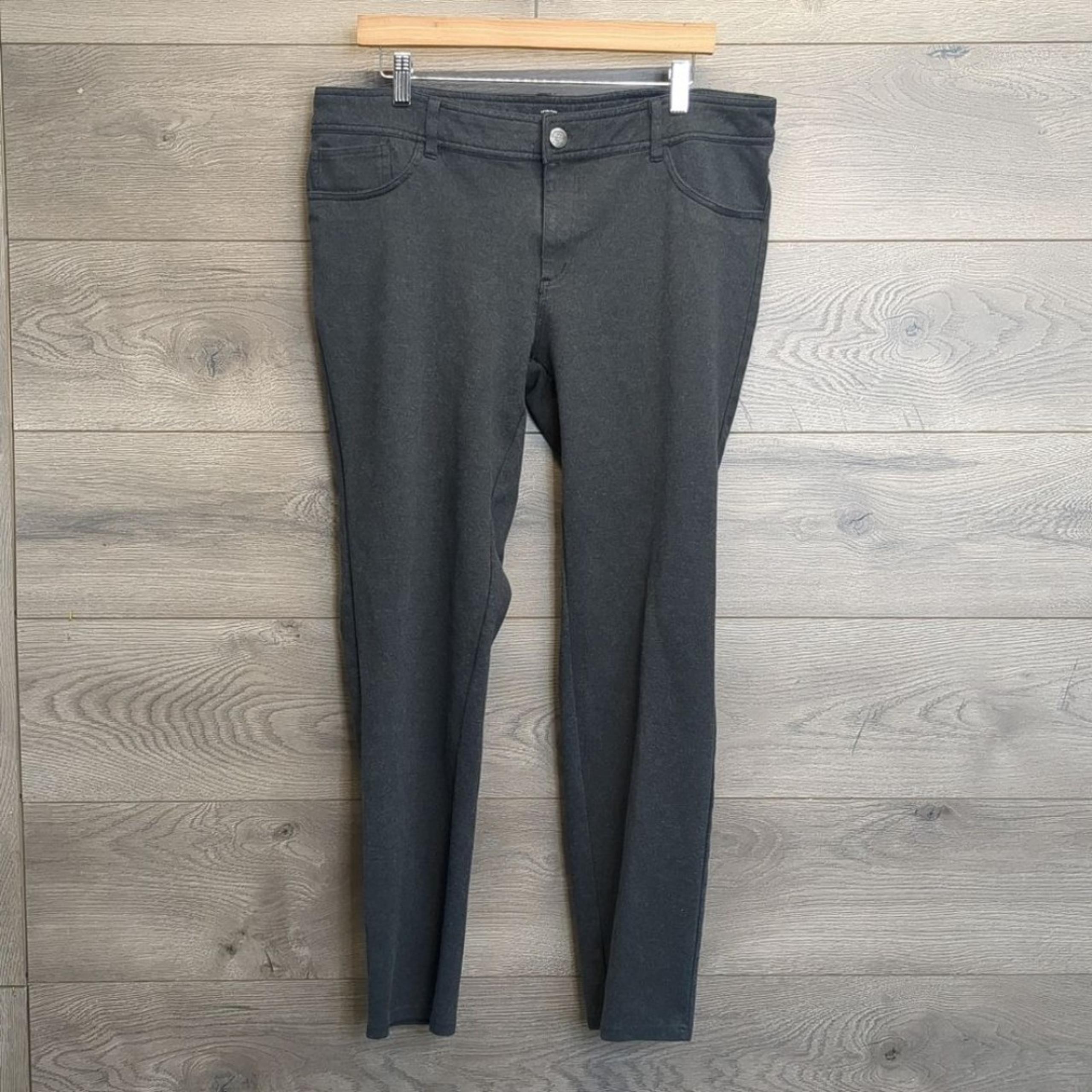 Faded Glory Pull On Skinny Gray Business Pants Women's Plus Size 18