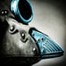 Grey Plague Doctor w/ Blue Goggles Bird Beak Leather Masquerade Mask #1077