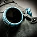 Grey Plague Doctor w/ Blue Goggles Bird Beak Leather Masquerade Mask #1077