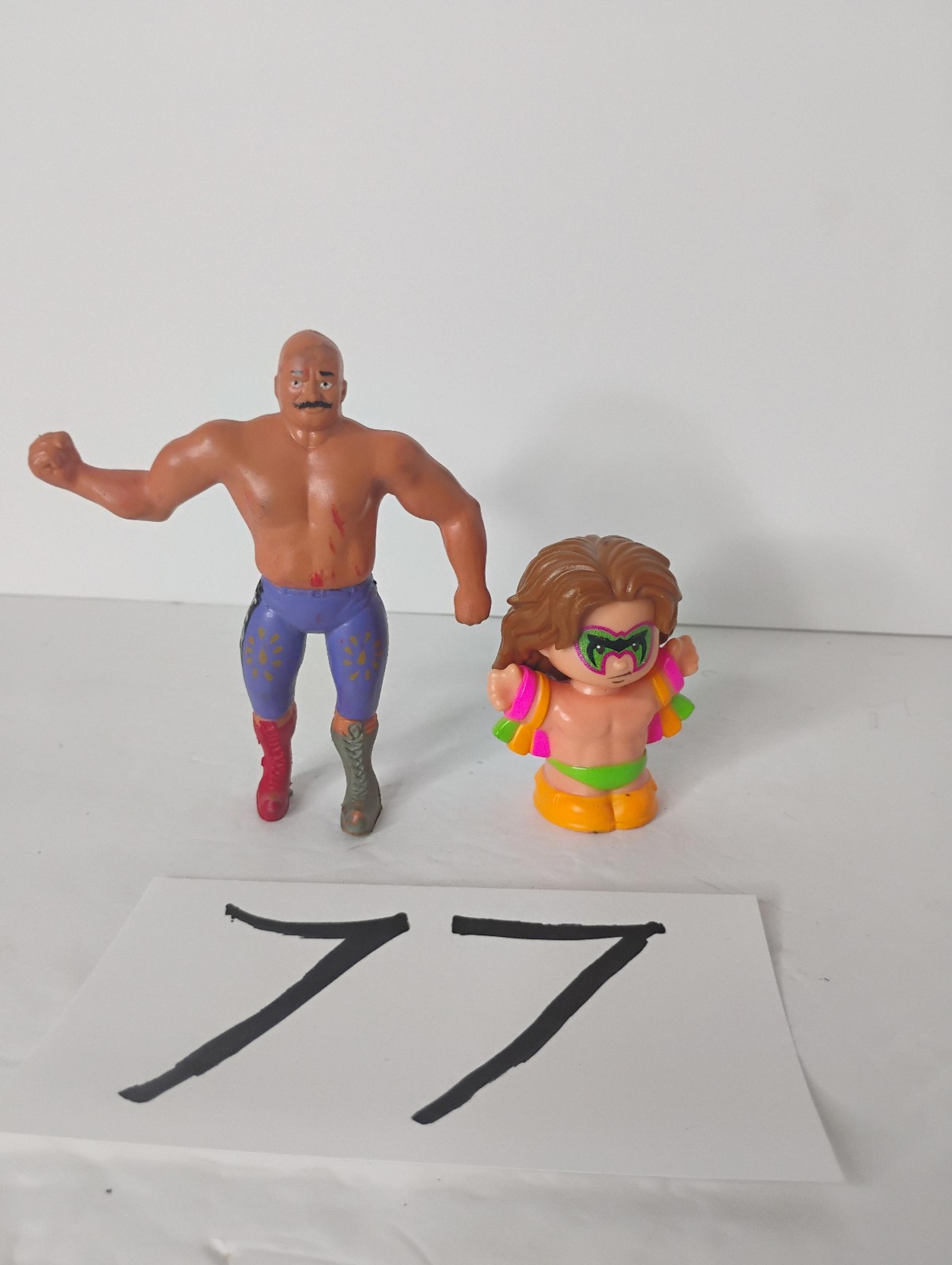 Fisher Price Little People WWE Macho Man Titan Sports 85 The Iron Sheik Vintage - WWF