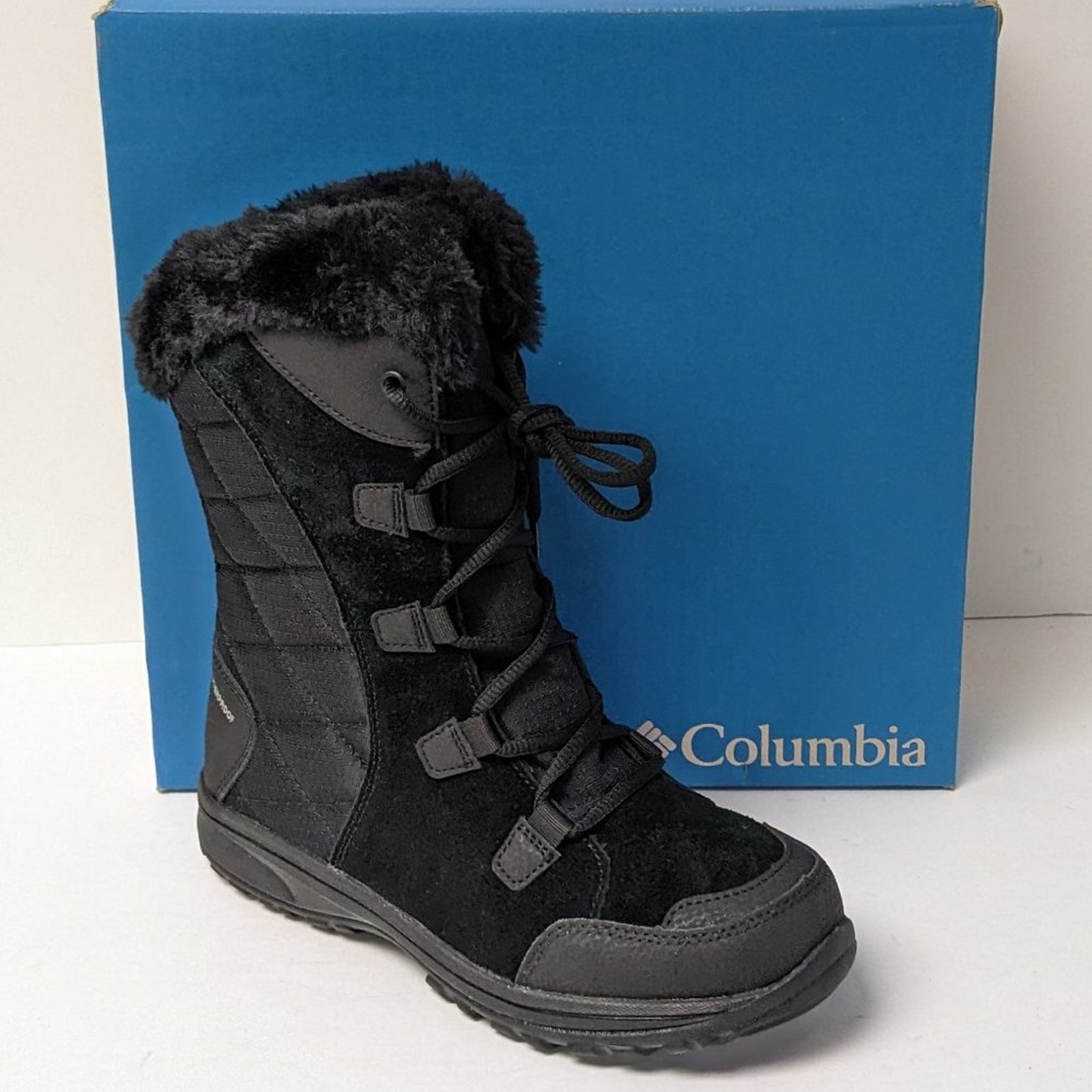 Columbia Ice Maiden II Waterproof Winter Boots, Black, Women's 7 M