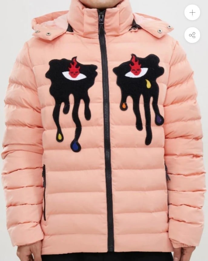 Roku Tear Drip Bubble Jacket (Salmon)