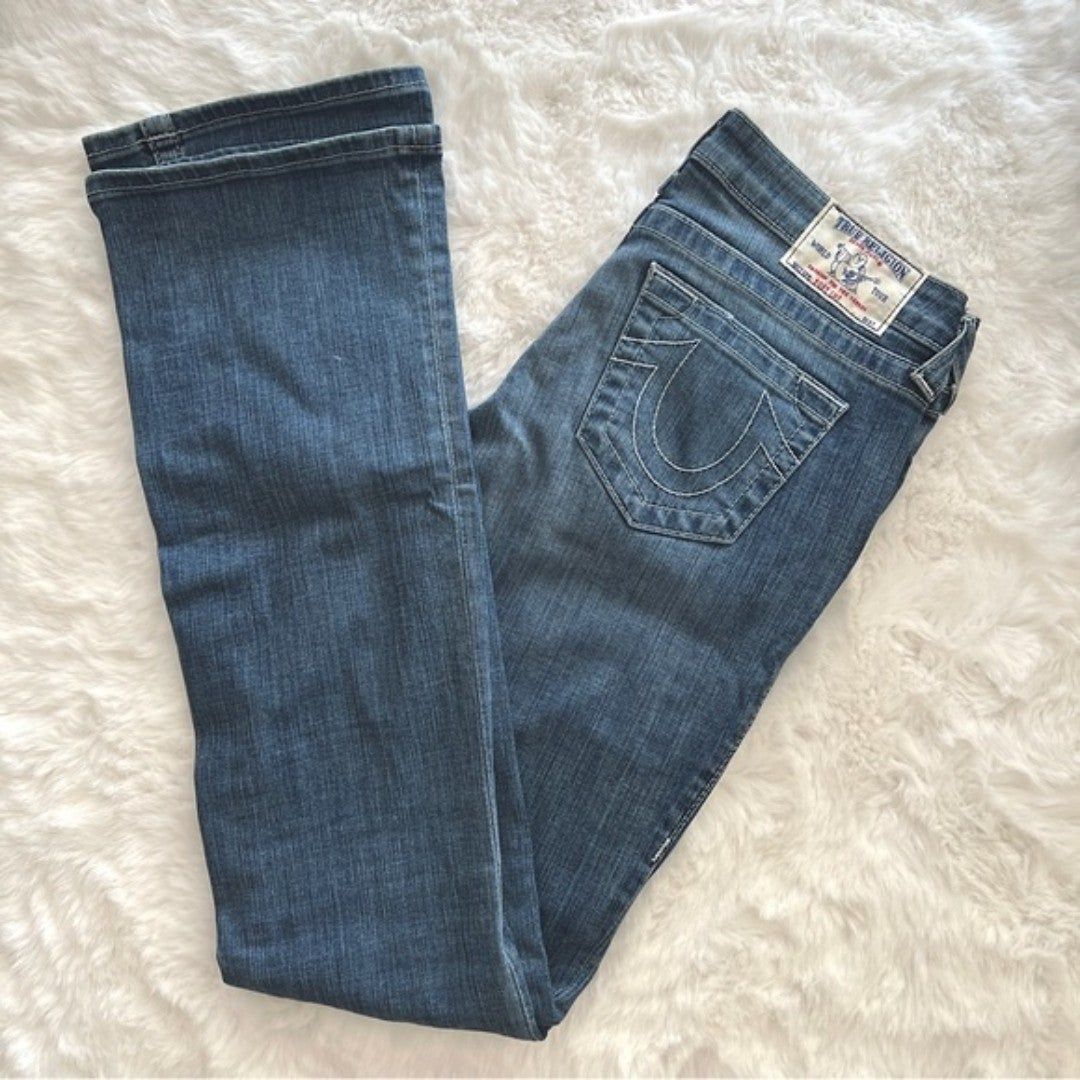True Religion Medium Wash Mid-Rise Bootcut Jeans