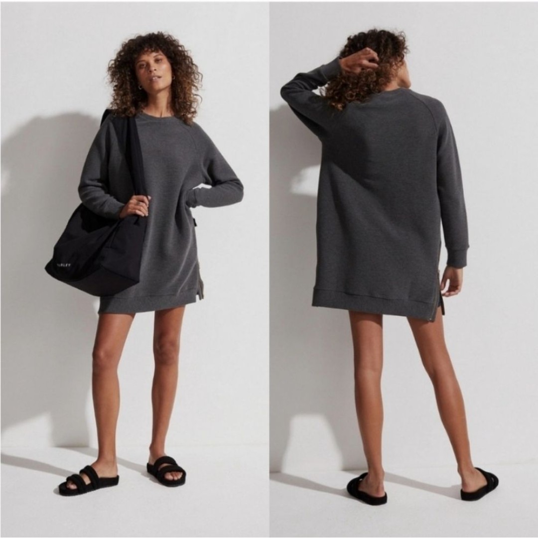 Varley Albert Dress in Charcoal Marl Size XS