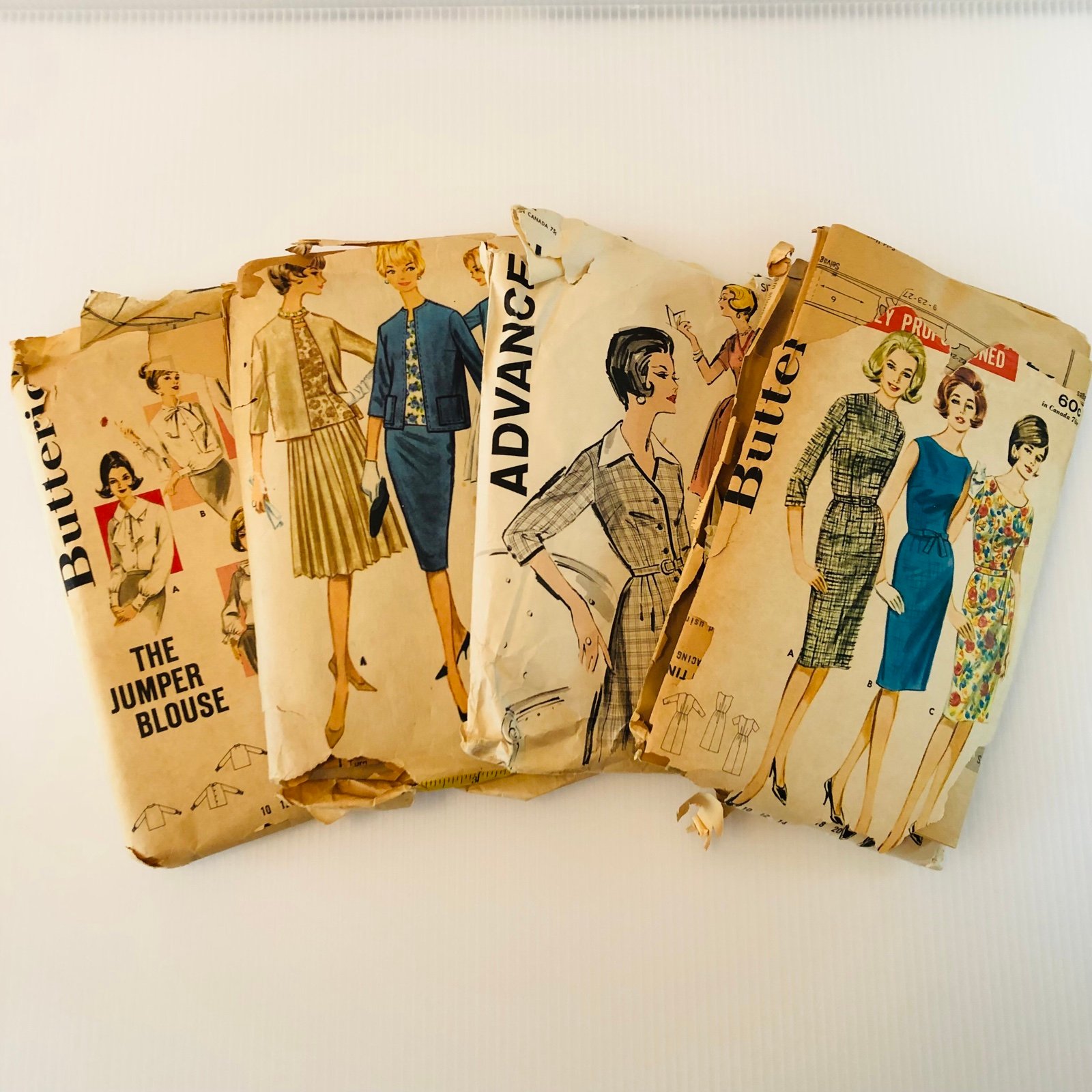 Vintage Sewing Patterns from the 60s Set of 4