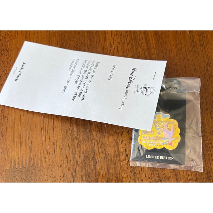 Disney Journey into Imagination Figment under construction 2002 Pin STAFF NOTE