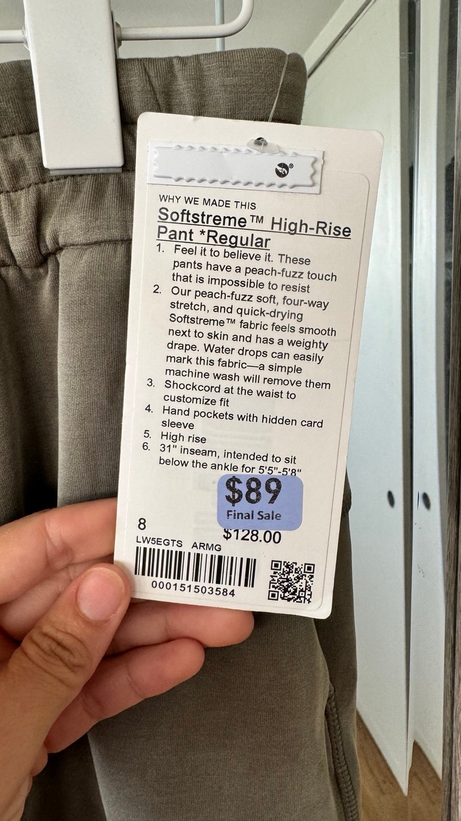 Lululemon - NWT Softstreme High Rise Pant Regular - 8