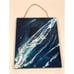 Resin Artwork on Wood Panel Beach Ocean Scene 15 x 12 titled Blue Dreamscape.
