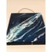 Resin Artwork on Wood Panel Beach Ocean Scene 15 x 12 titled Blue Dreamscape.