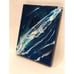 Resin Artwork on Wood Panel Beach Ocean Scene 15 x 12 titled Blue Dreamscape.