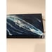 Resin Artwork on Wood Panel Beach Ocean Scene 15 x 12 titled Blue Dreamscape.